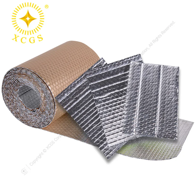 It Stock 1.2*40M  Bubble EPE Aluminium Foil Heat Resistant Thermal Insulation Roll For Wall and Roof Insulation House Building