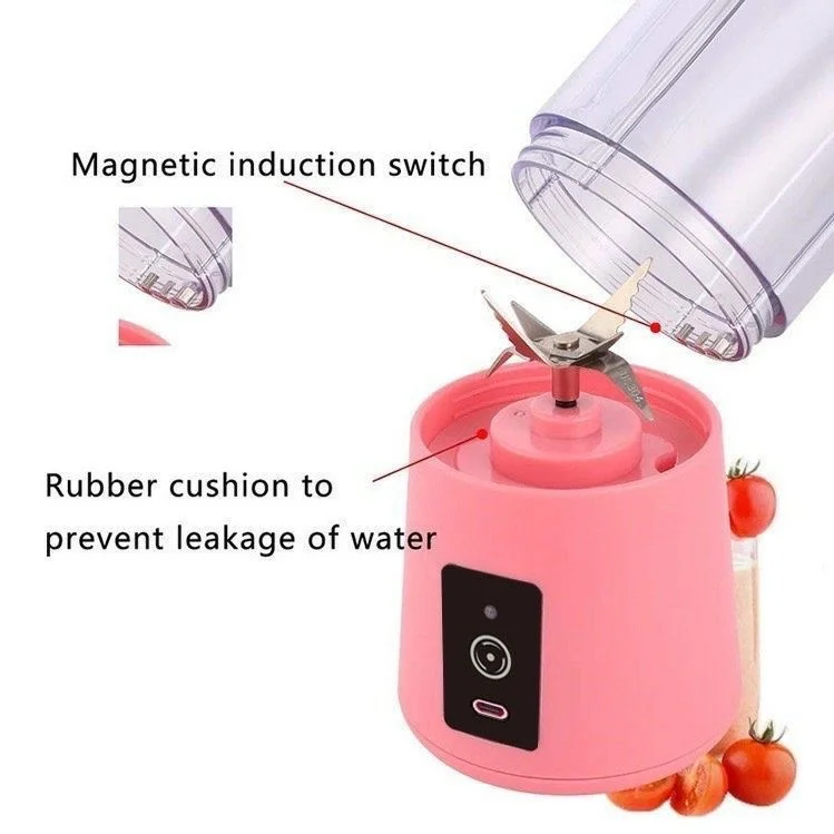 1688 sourcing Portable 380ML Electric Juicer Blender Rechargeable Mini USB 6 Blades Smoothie Fruit Professor Wireless at Home