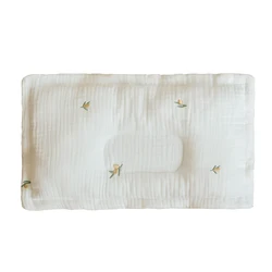 New Arrival Soft Breathable Gauze Cartoon Embroidery New Born Baby Pillow