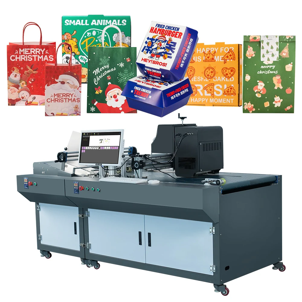 Kelier Automatic Digital Paper Bag Printer Machine Multicolor Kraft Paper Bag Printer Single Pass Printer Printing Machine