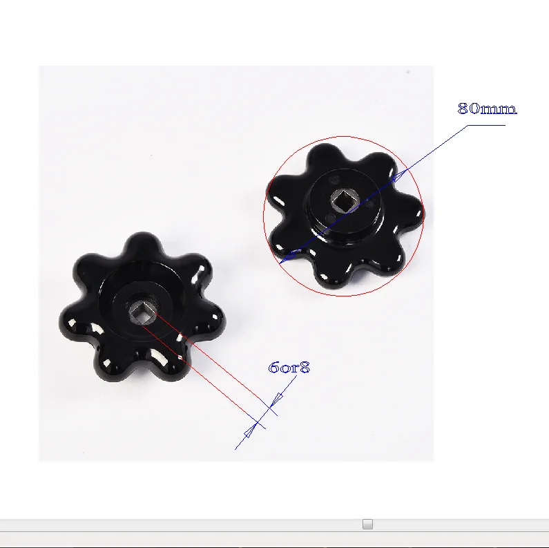 Square hole 6*6 or 8*8 valve handwheel operated and encapsulated stem