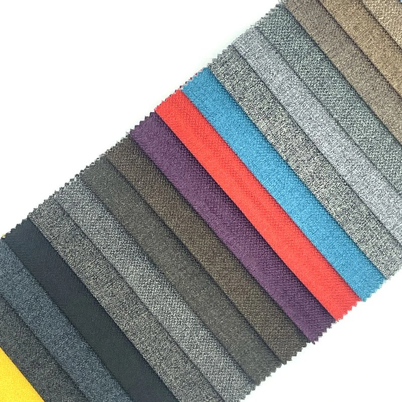 Small  moq good price Personal   jacquard   yarn dyed pongee backing sofa fabric imitation linen