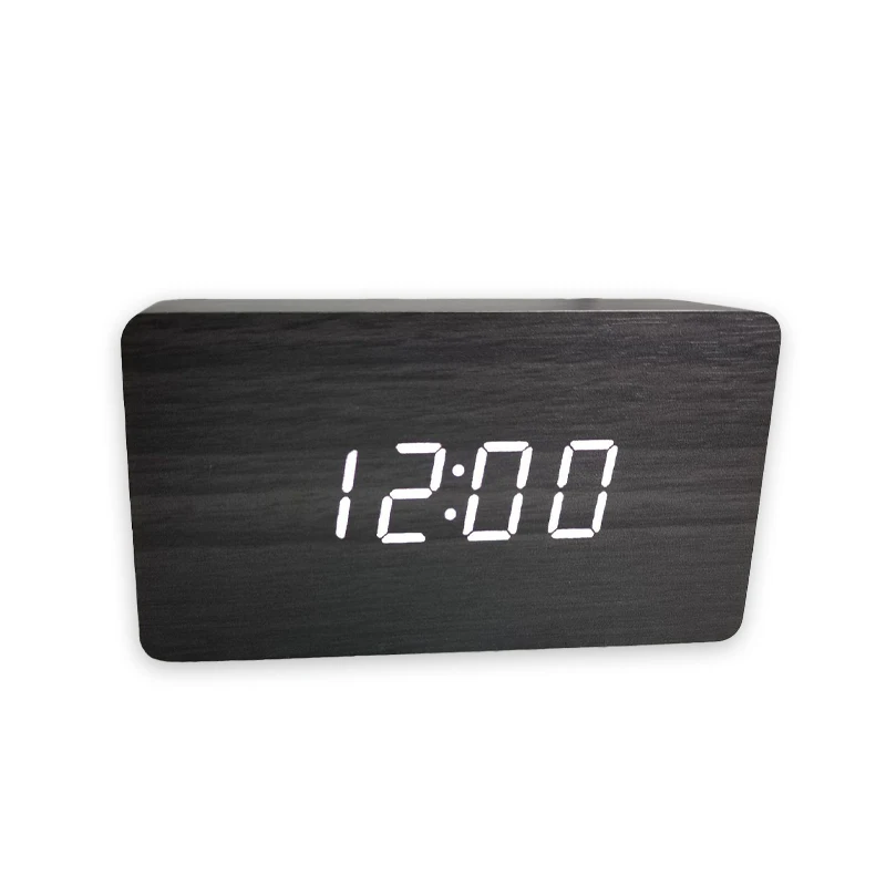 T549 Decorative Table Electronic China Manufacturer Large Display Day Desk Digital Wooden Alarm Clock