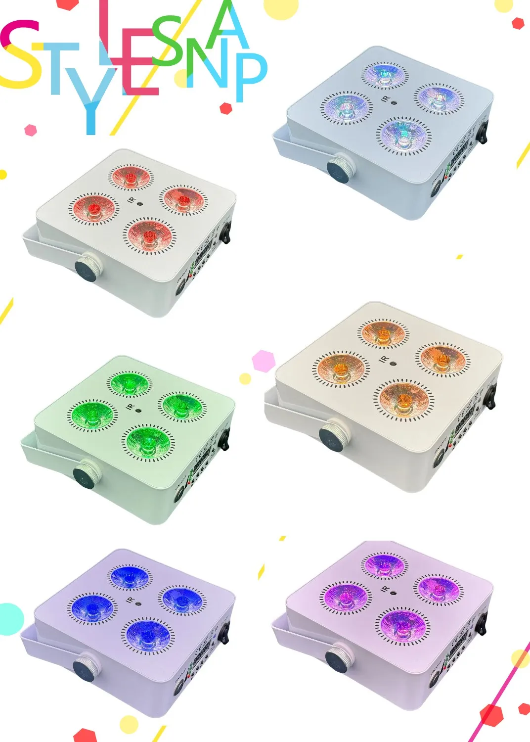 HONGDA Battery Operated Dj Freedom PAR 4x18w IR4 mini uplight Wireless LED Uplight Wedding uplights