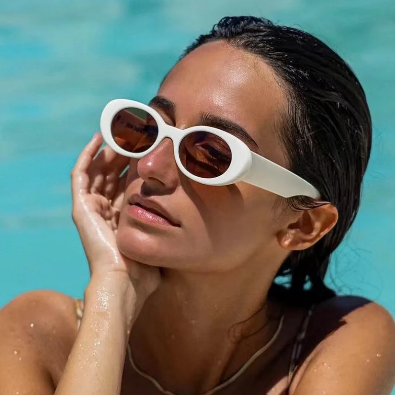 2024 Hot Sale Retro Small Frame Oval Sunglasses Women Europe And The United States Ins Street Beat Fashion Luxury Sunglasses