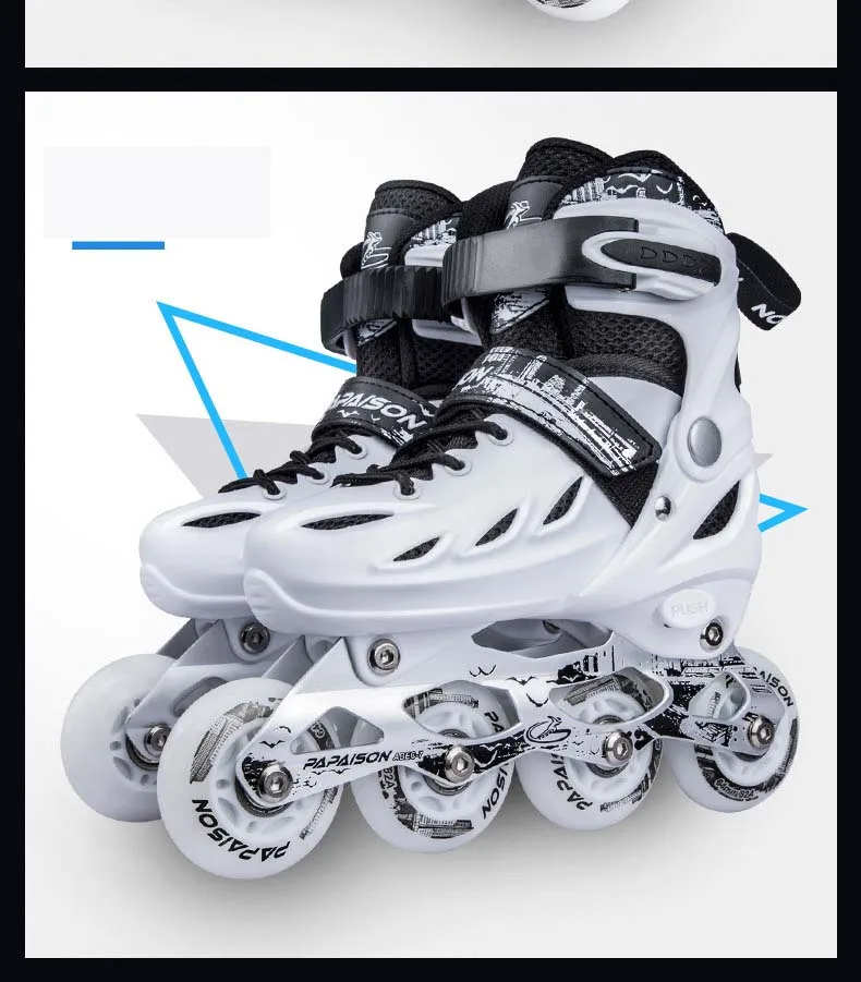 Factory OEM 3&4 Wheels Adjustable Size  Adults Urban Freestyle Fitness Slalom Hard-boot Inline Roller Skates