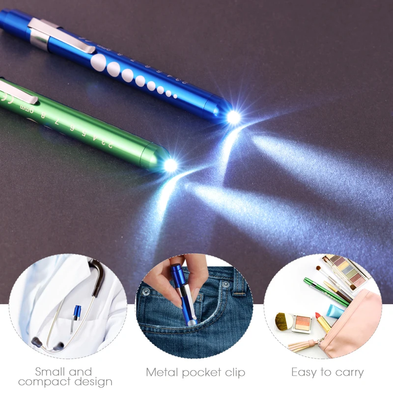 Medical Diagnostic Pen Light with Pupil Gauge For Nurses Doctors Nursing Students