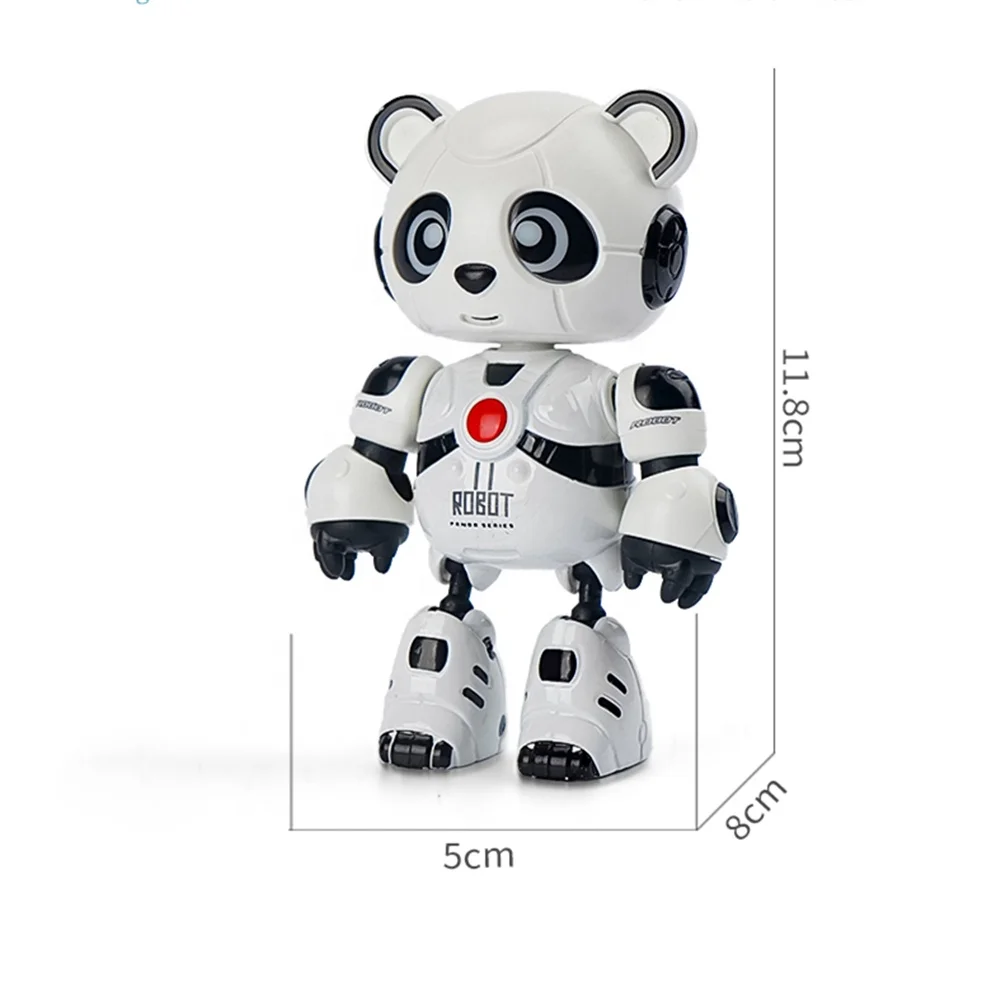 2022 Newest Diecast Robot Toy MY66-Q1206 Intelligent Super BO Recording Panda Robot Toy With Music and Lights For Children
