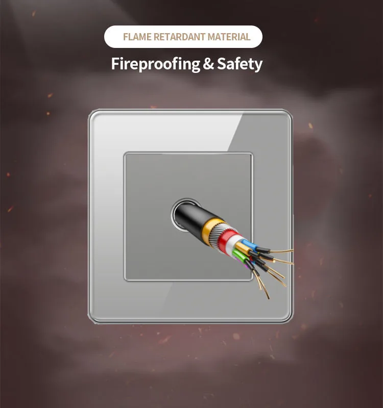 Ksmt UK 86 Standard electric wall socket 20A flex outlet plate Tempered Glass wire panel socket wall switch