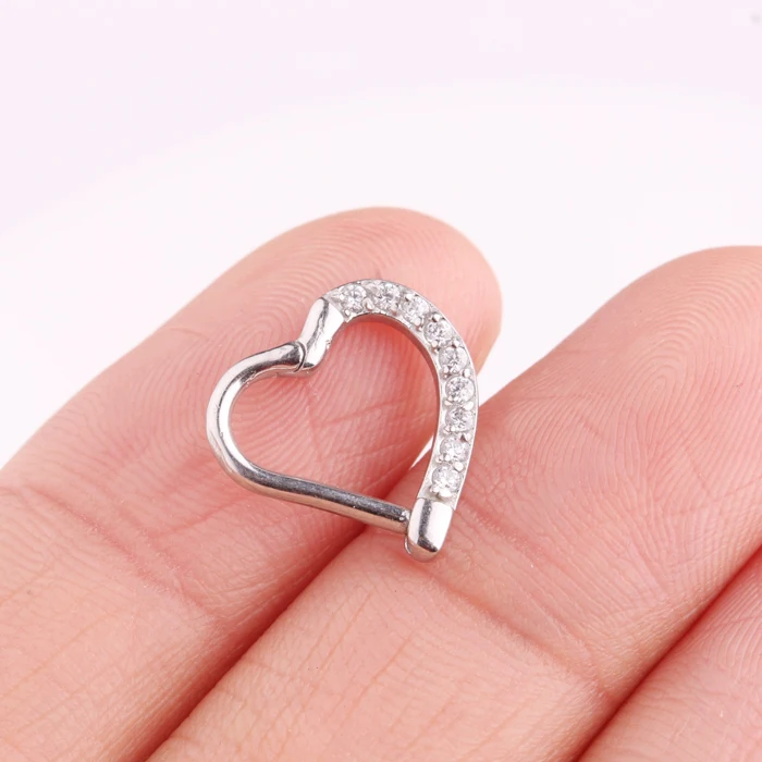  100% нержавеющая сталь литье сервис драгоценные камни сердце петля перегородки Кликер