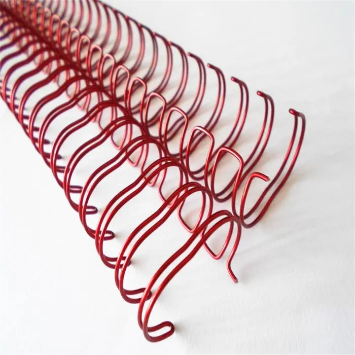 Notebook calender 3/4 inch 19.1 mm 23 loops multicolor Double loop spiral metal wire Double spiral loop