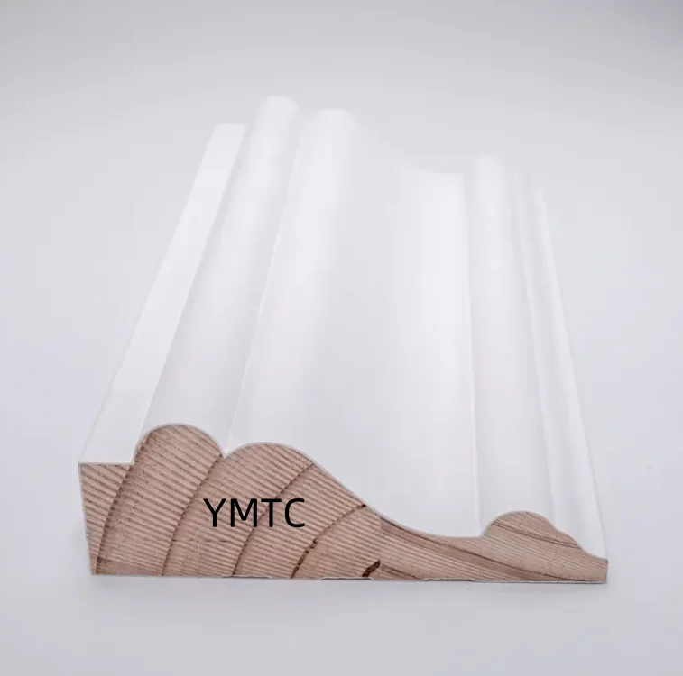 Modern Pine white Primer Wood Moulding  MDF Baseboard  Wooden Construction Material