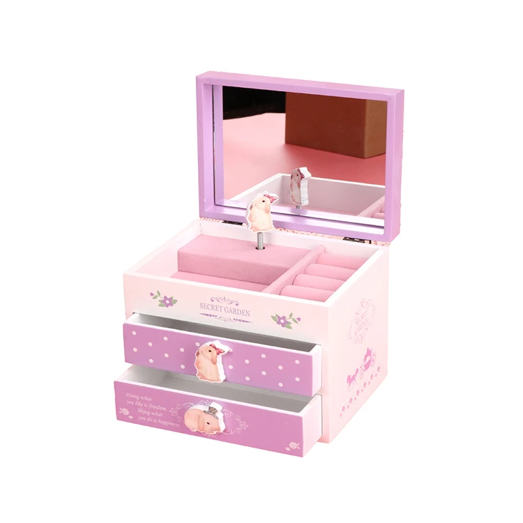 
Outstanding High Quality 2 Drawer Acessories Wood Jewelry Box Music Box 
