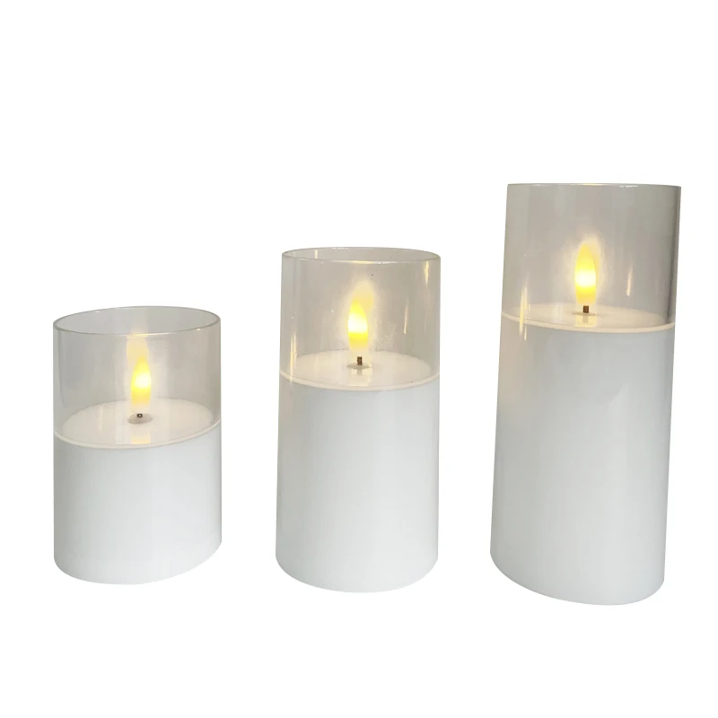 Glass cover electronic candle lamp glass bottle lampshade transparent candle holder dustproof and waterproof cover
