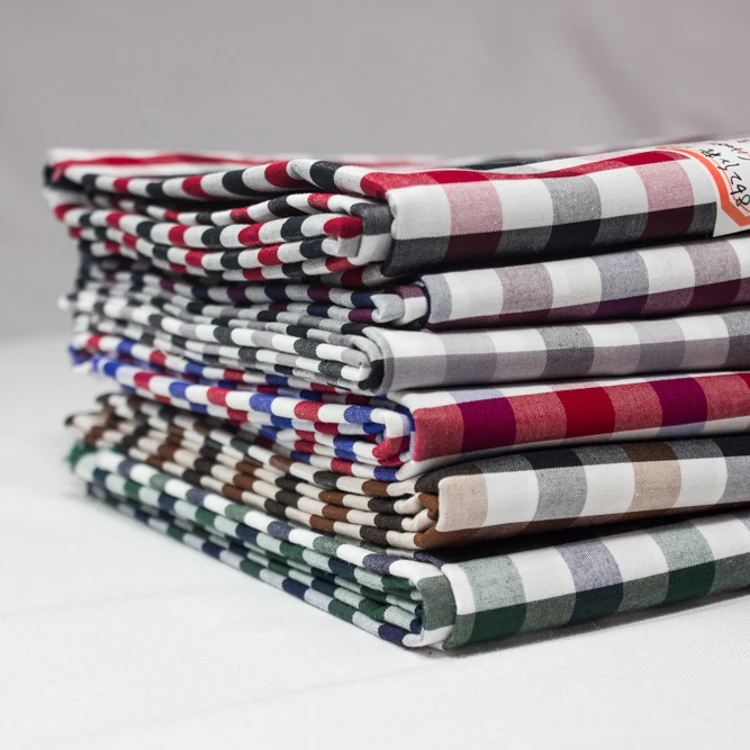 Quality Chinese products hot sale stock tartan plaid cotton fabric