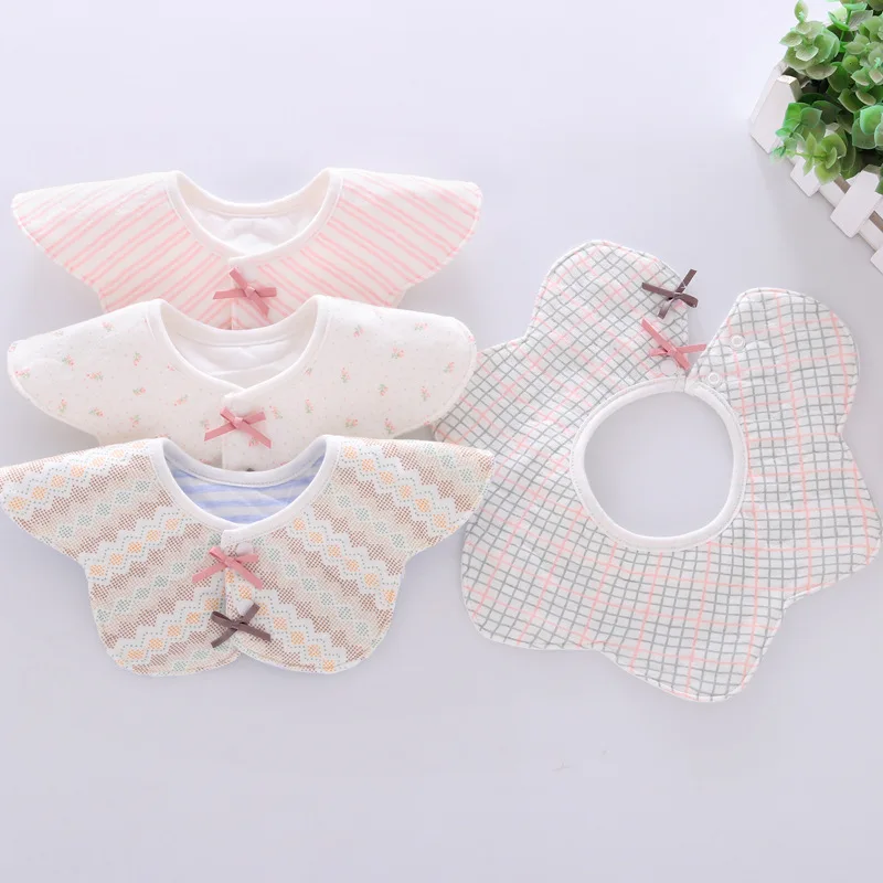 
360 Degree Rotating Flower Waterproof Saliva Towel Baby Bib Children Eating Pocket Nursing Accessories Baby Supplies Products 