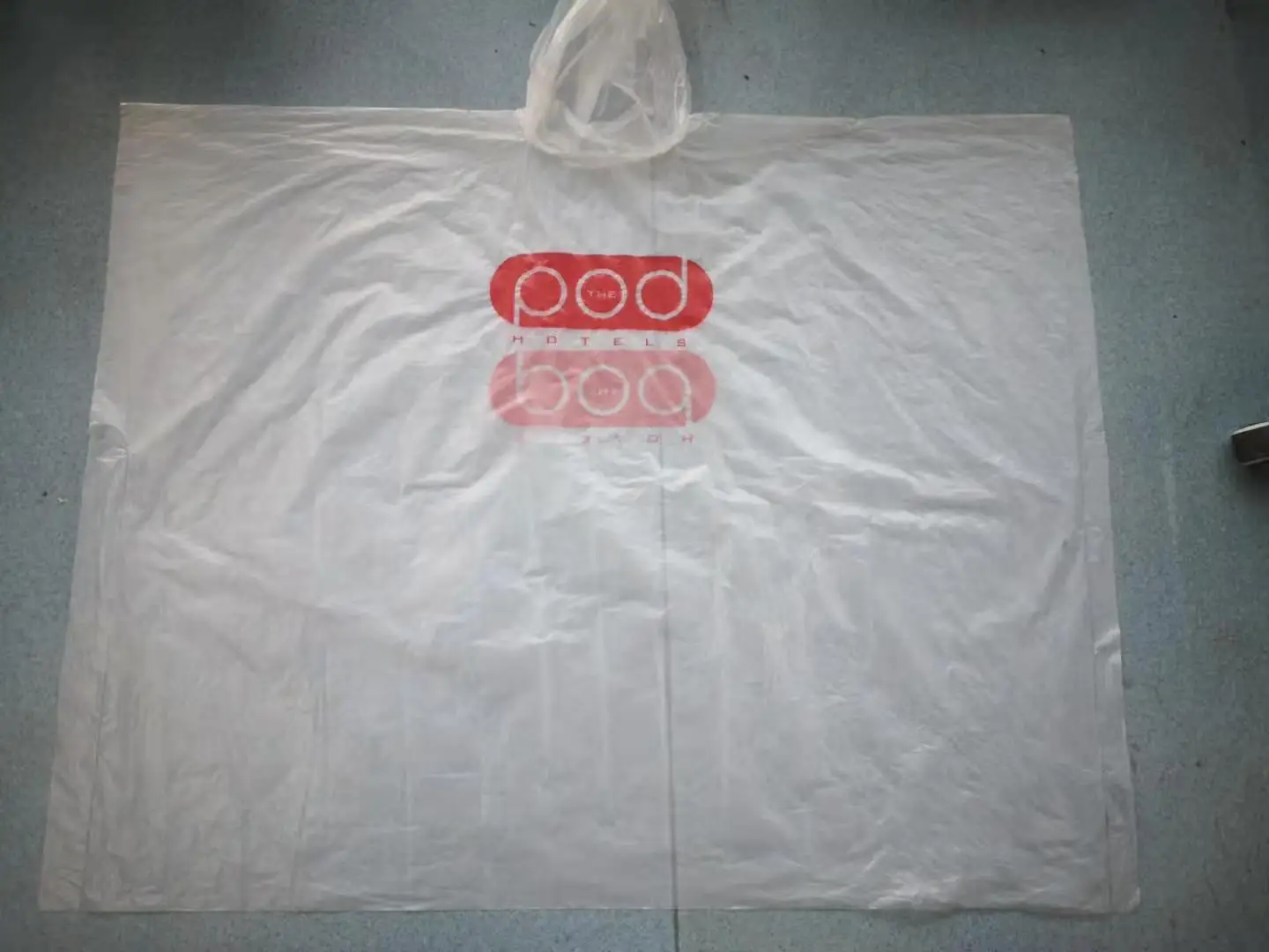 Eco friendly biodegradable bio and compostable PLA rain poncho corn starch poncho