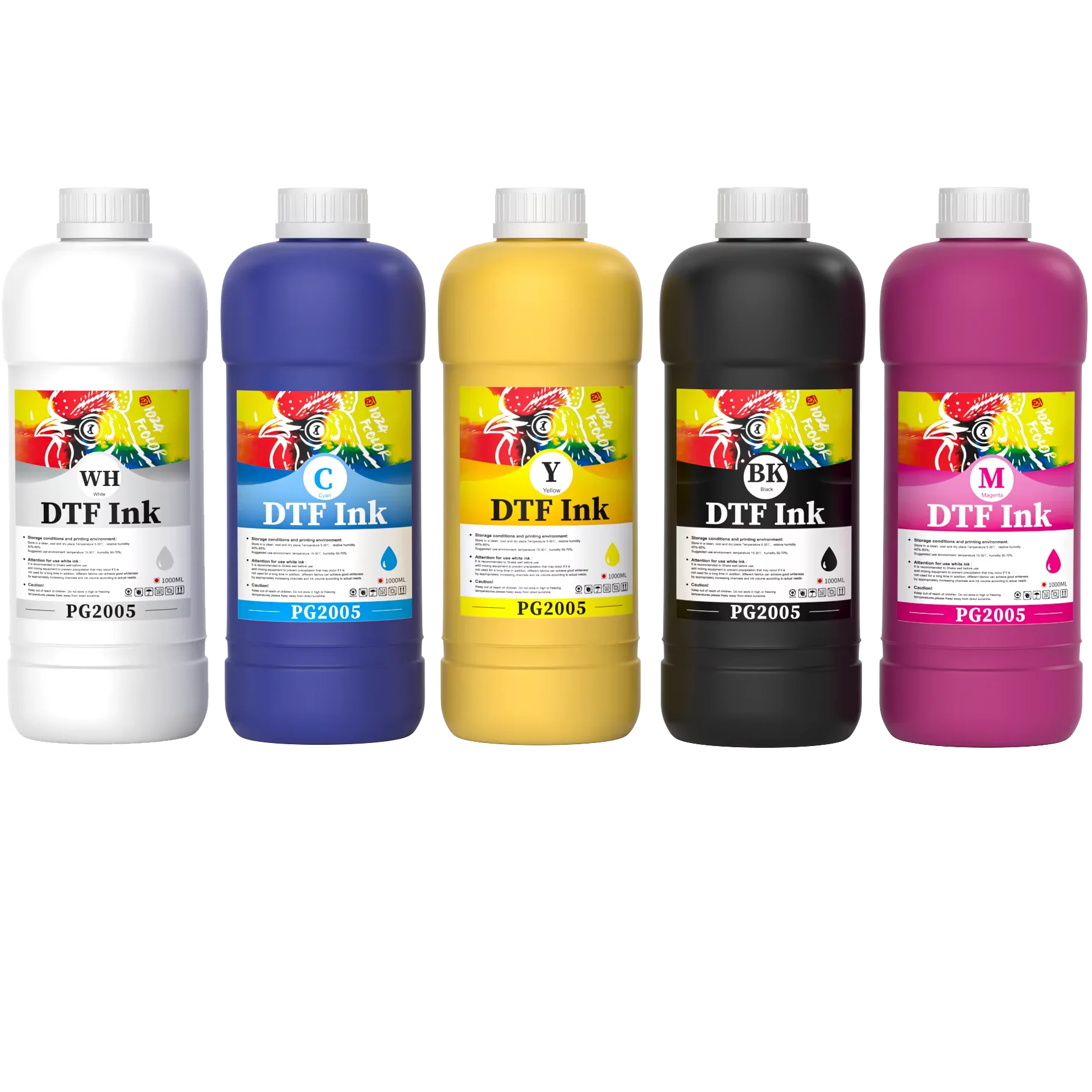 FCOLOR Hot Sale Premium No Sediment White DTF Ink CISS Ink System for Epson 8550 DTF Printing Ink