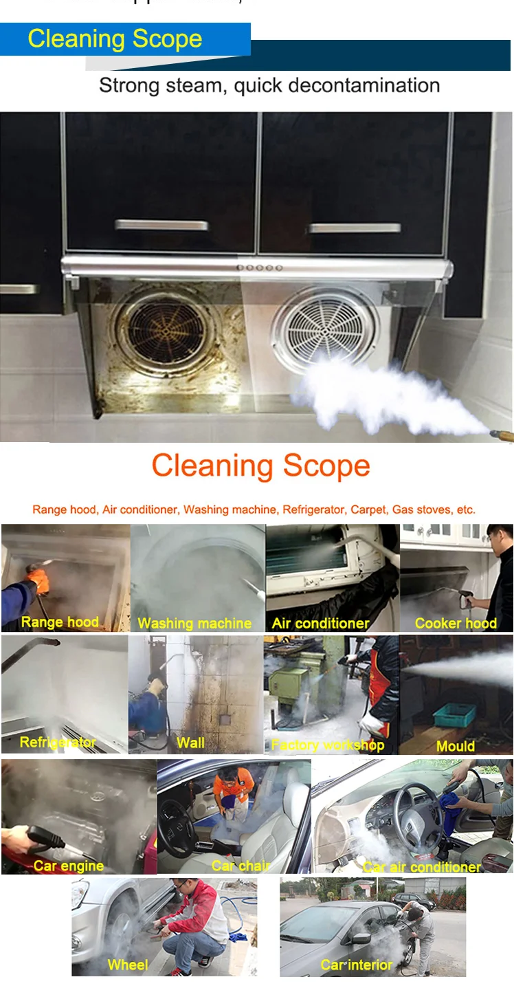 Electric portable household high pressure steam cleaner car washer air conditioner  cleaning machine sterilization equipment
