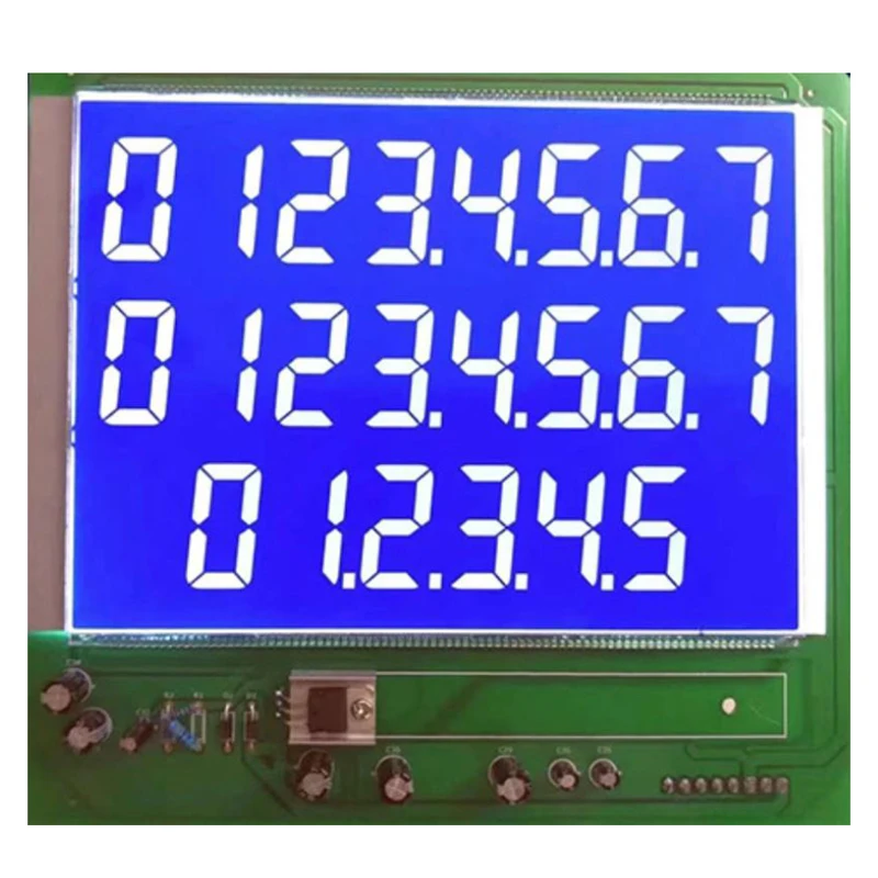 Custom Negative VATN SPI Seven Segment Stretched Bar HT1621 ST7035 Controller LCD Meter Display Module