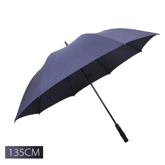 Super large golf umbrella with long handle with super strong windproof golf rain umbrella windproof double-layer golf umbrella
