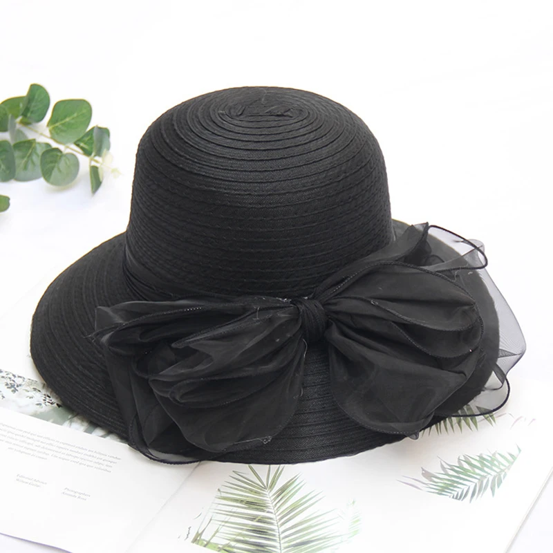 High Quality Handmade Lady Sinamay organza party Hat Wedding Wholesale Women Church Hat