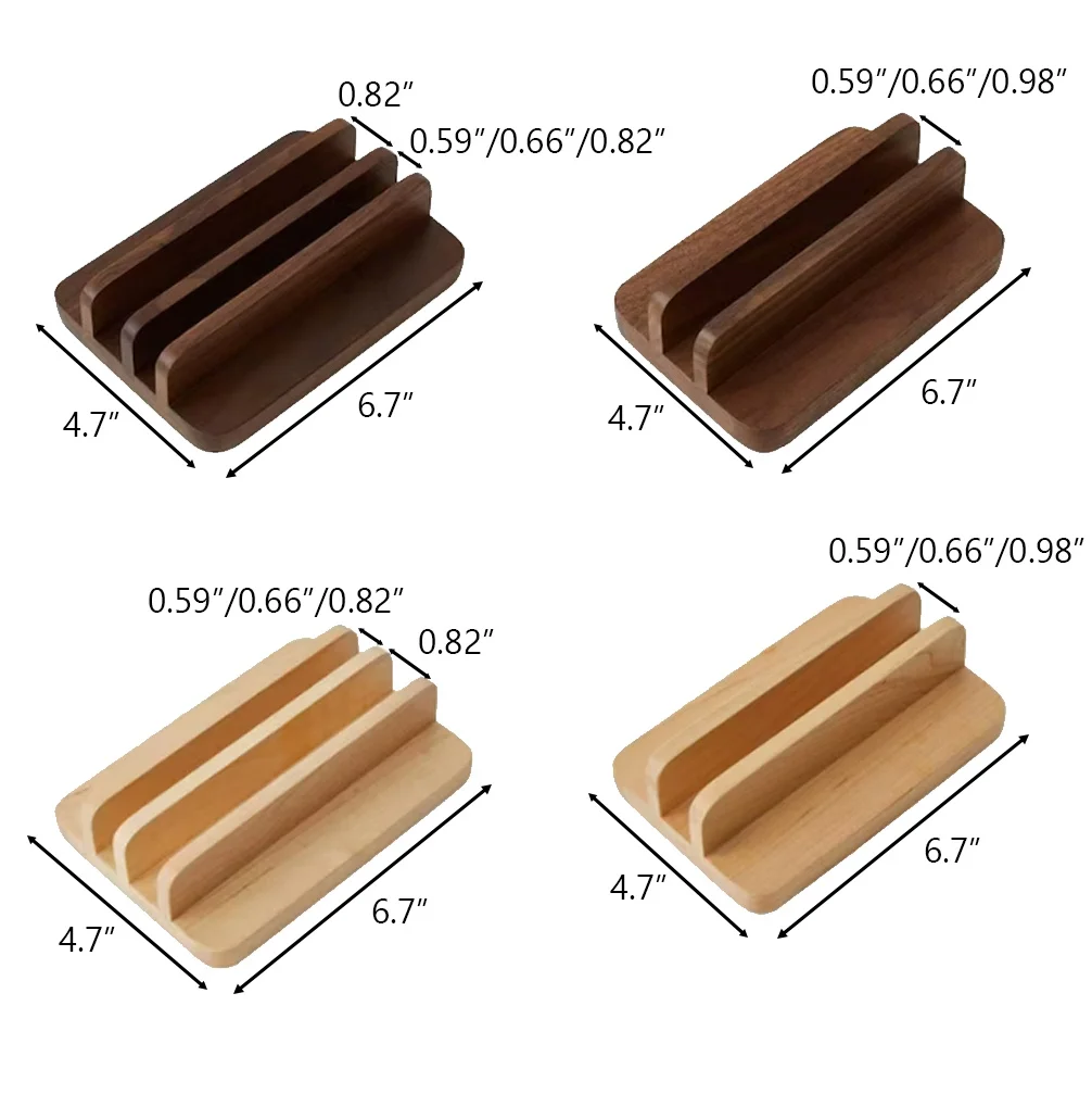 Wood Walnut Vertical MacBook  Adjustable Table Laptop Dock Stand Holder Desk Organizer