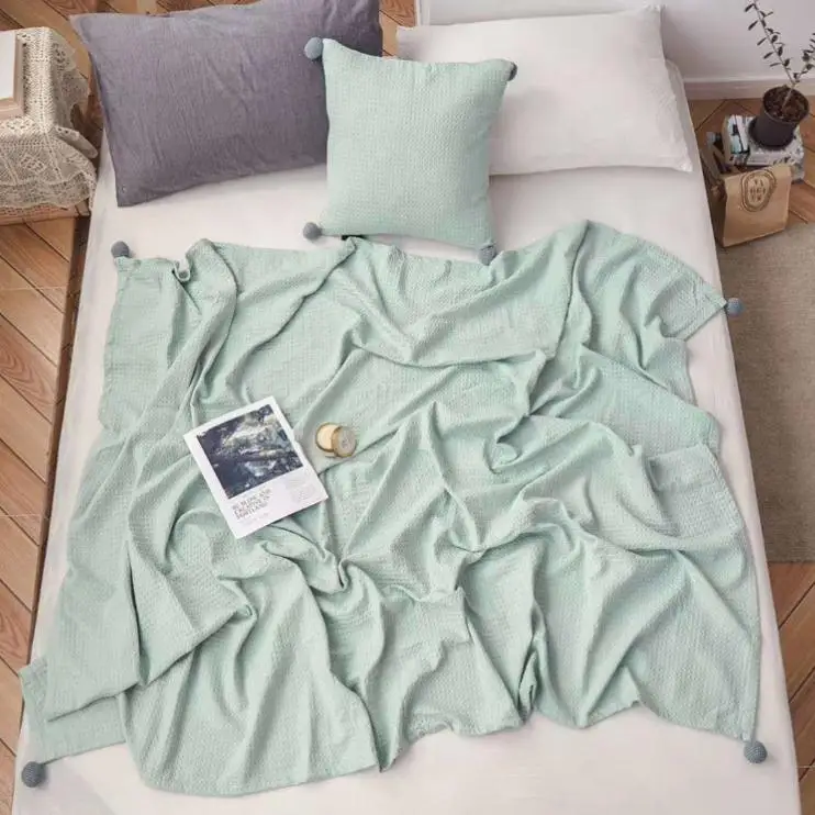  Наволочка из хлопка и бамбука премиум-класса с вафельным плетением наволочка Мягкая