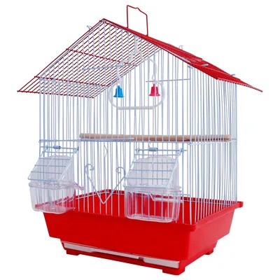 2022 NEW Low MOQ OEM birds cage with plastic trays metal parrot bird cage animal cages