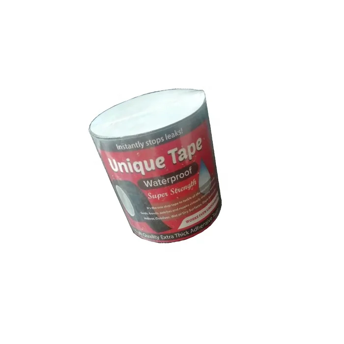 MENGSHAN black color 10cm width 1.5m length Super Strong Fiber Waterproof Tape Stop Leaks Seal Repair Adhesive Tape