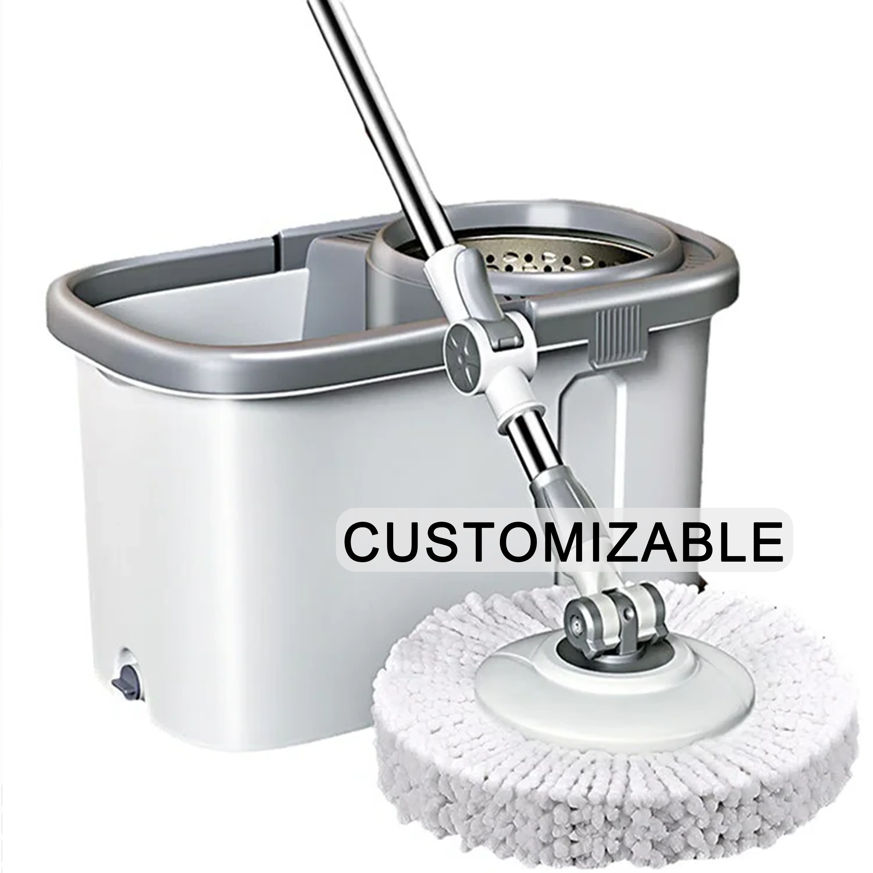 Factory Best selling round rotating mop floor cleaning 360 rotating mop bucket cleaning mop dirty water depart bucket