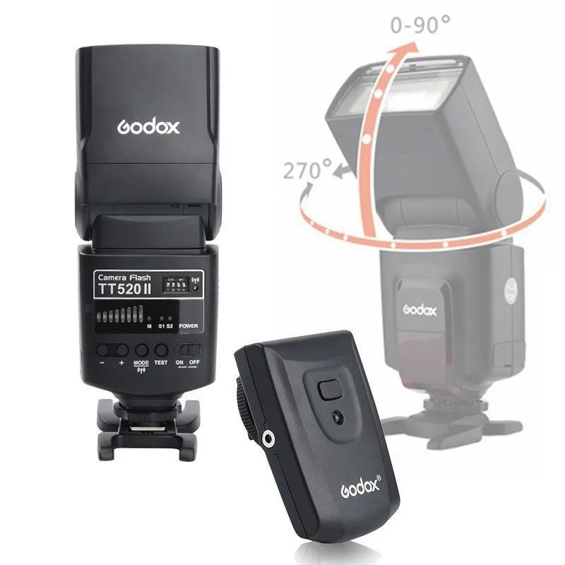Godox Thinklite Camera Flash TT520II with Build-in 433MHz Wireless Signal for Pentax Fuji DSLR Cameras Hot Selling