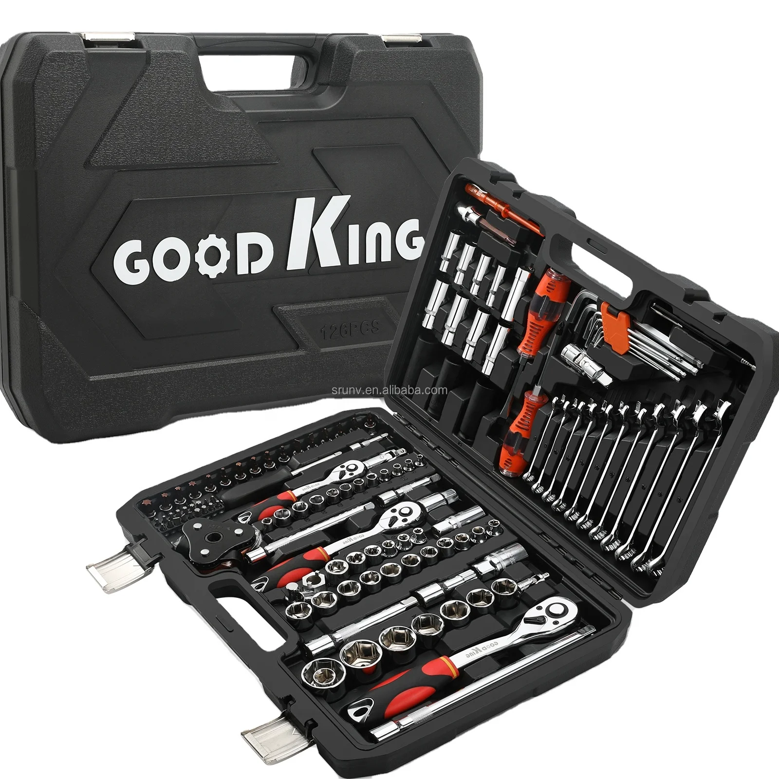 SRUNV 126 pcs machine tools accessories socket wrenches mechanic tool set