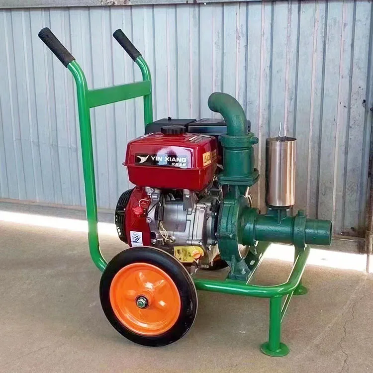 Portable New Diesel Water Pump Big Power With Wheel For 80-200m Rain Gun Sprinkler And Farm Irrigation System