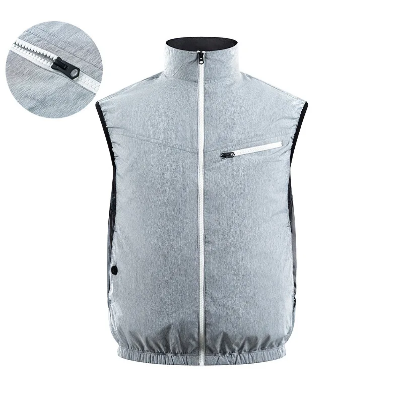 Wholesale OEM 3 gear usb power bank rechargeable intelligent air conditioned clothes cooling vest with fan