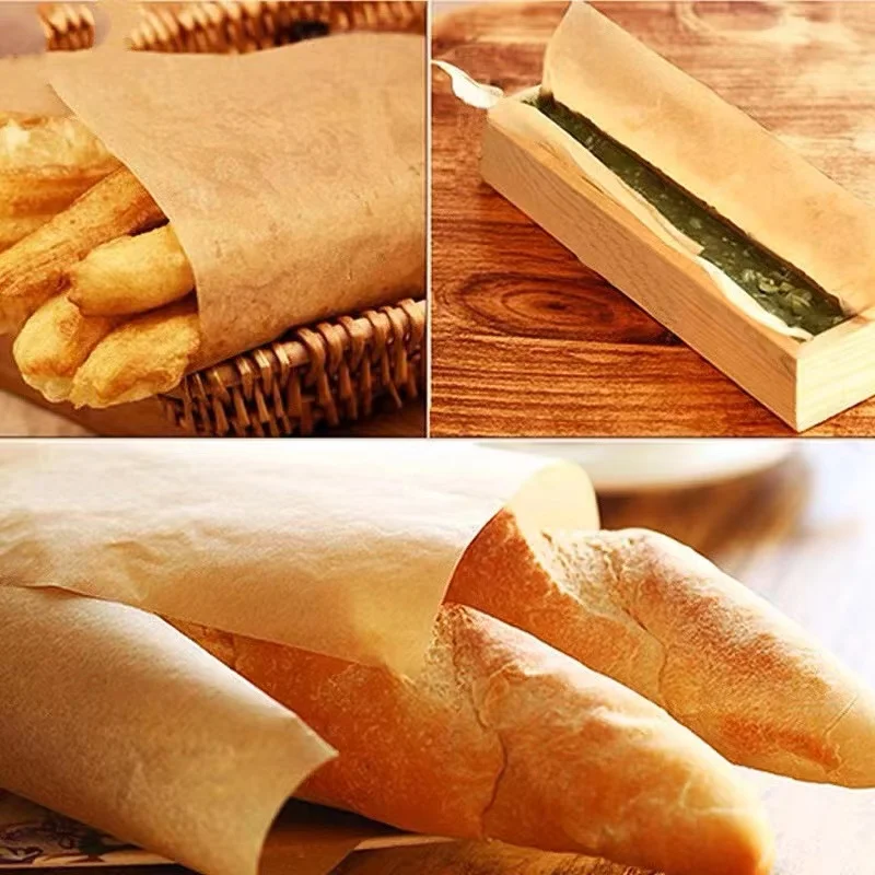 New Non-stick Food Grade Brown Multi-use Unbleached Parchment Baking Paper Roll with Slide Cutter