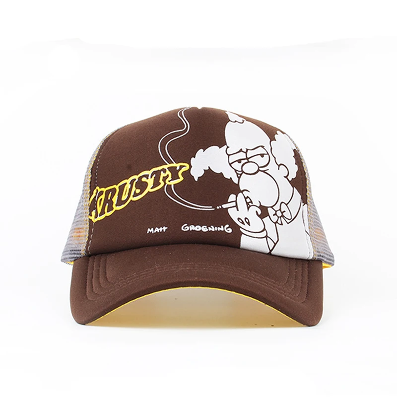 polyester foam caps full printing character hat cartoon trucker caps