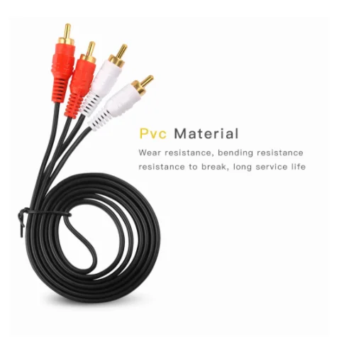OEM Stereo RCA Cable High-performance Premium Audio 2rca to 2rca Interconnect Cable Double RCA Male to Male Wire For Computer