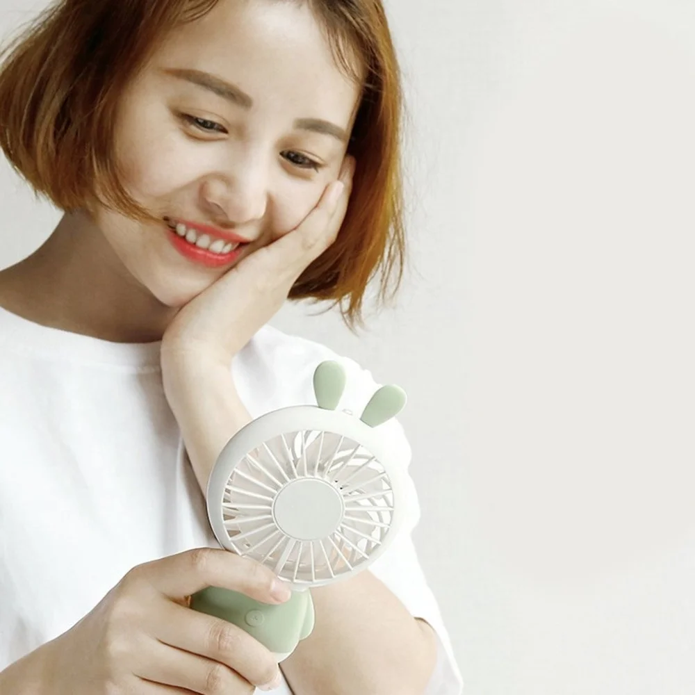 
Fashion cute lovely Animals hot OEM style portable Rechargeable bear rabbits small mini USB handheld cooling stand fan 