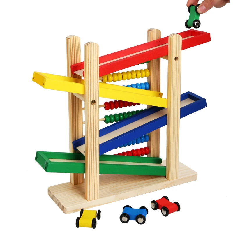 Erasable Drawing Board Kids Multifunctional Magnetic Drawing Board With Wood Abacus Beads And Number Recognition Wood Blocks