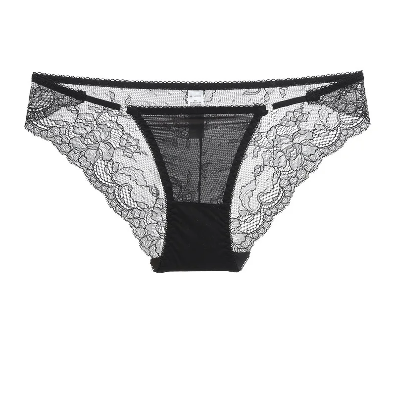 Sheer Lace Panties Women Sexy Underwear Big Girls Panties Low Rise Thong Quality Lingerie G String Panties