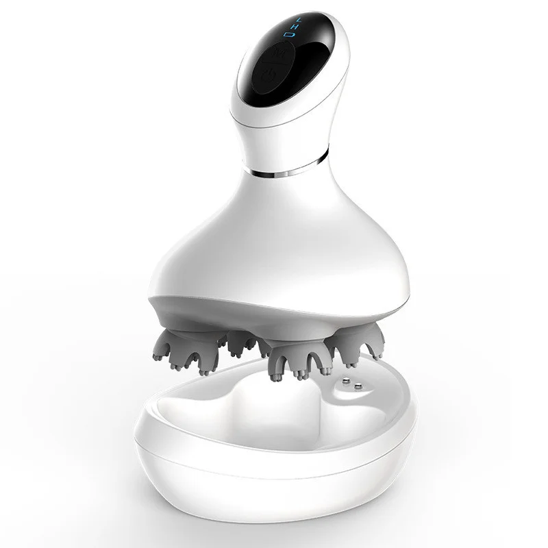 
Factory Portable Kneading Scalp Massager Silicone Spider Heating Head Massager 