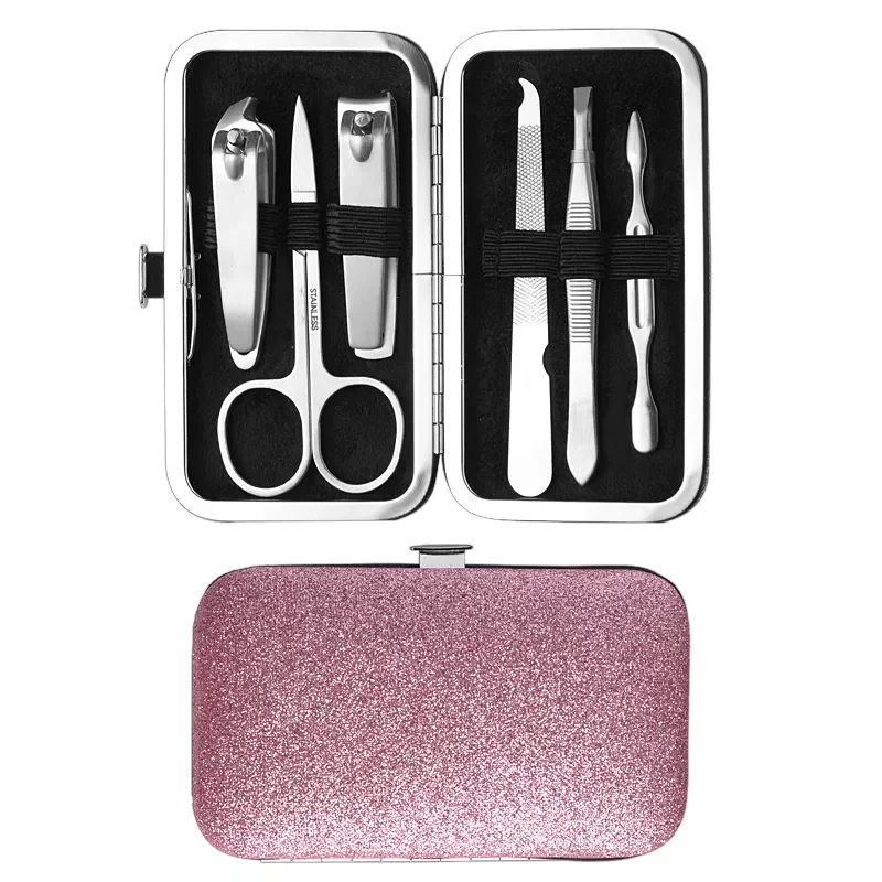 Top Quality Stainless steel Travel Manicure set rose gold nails kit nail clipper set