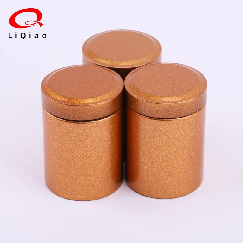 Grade Coffee Candy Containers Storage round metal Packaging Leaf  Can tea aluminium  tin box packaging  food grade for cookies