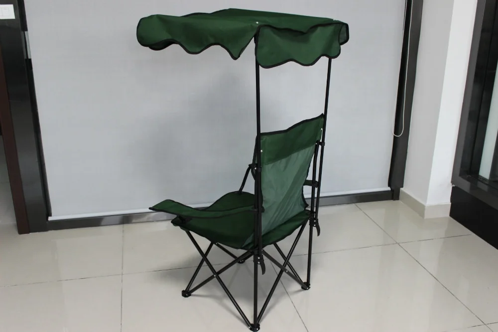 portable folding beach chair camping chair with sunshade or umbrella