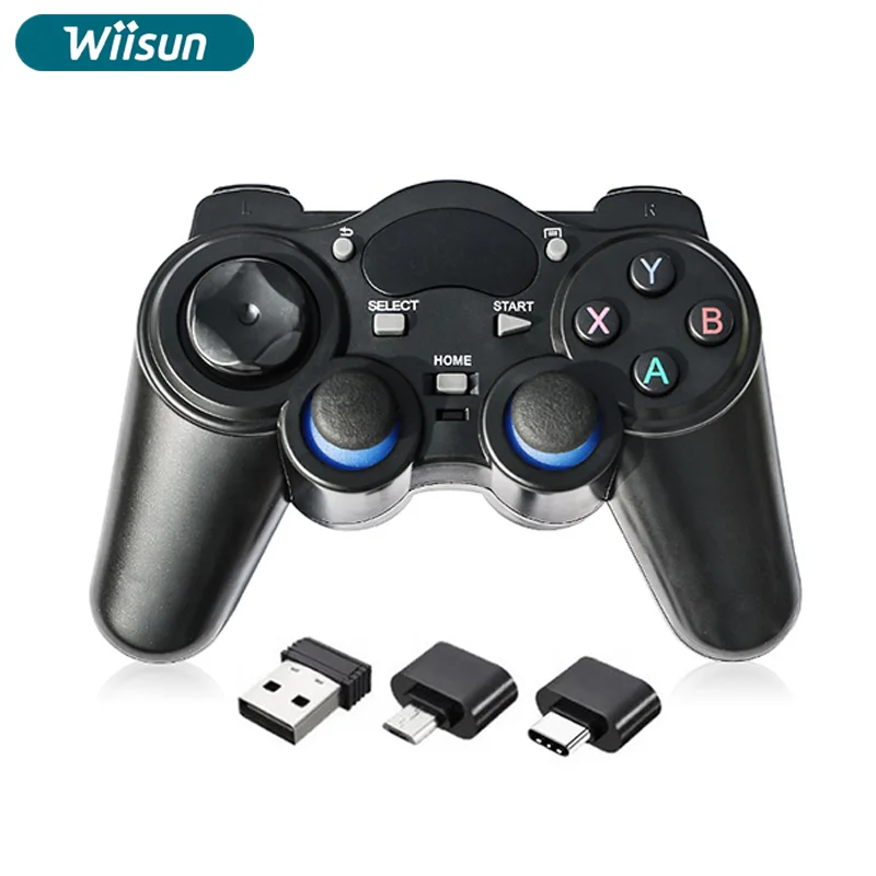 2.4G Wireless Game Controller Joystick Gamepad with OTG Converter for PS3/PC/TV Box Android Smart Phone