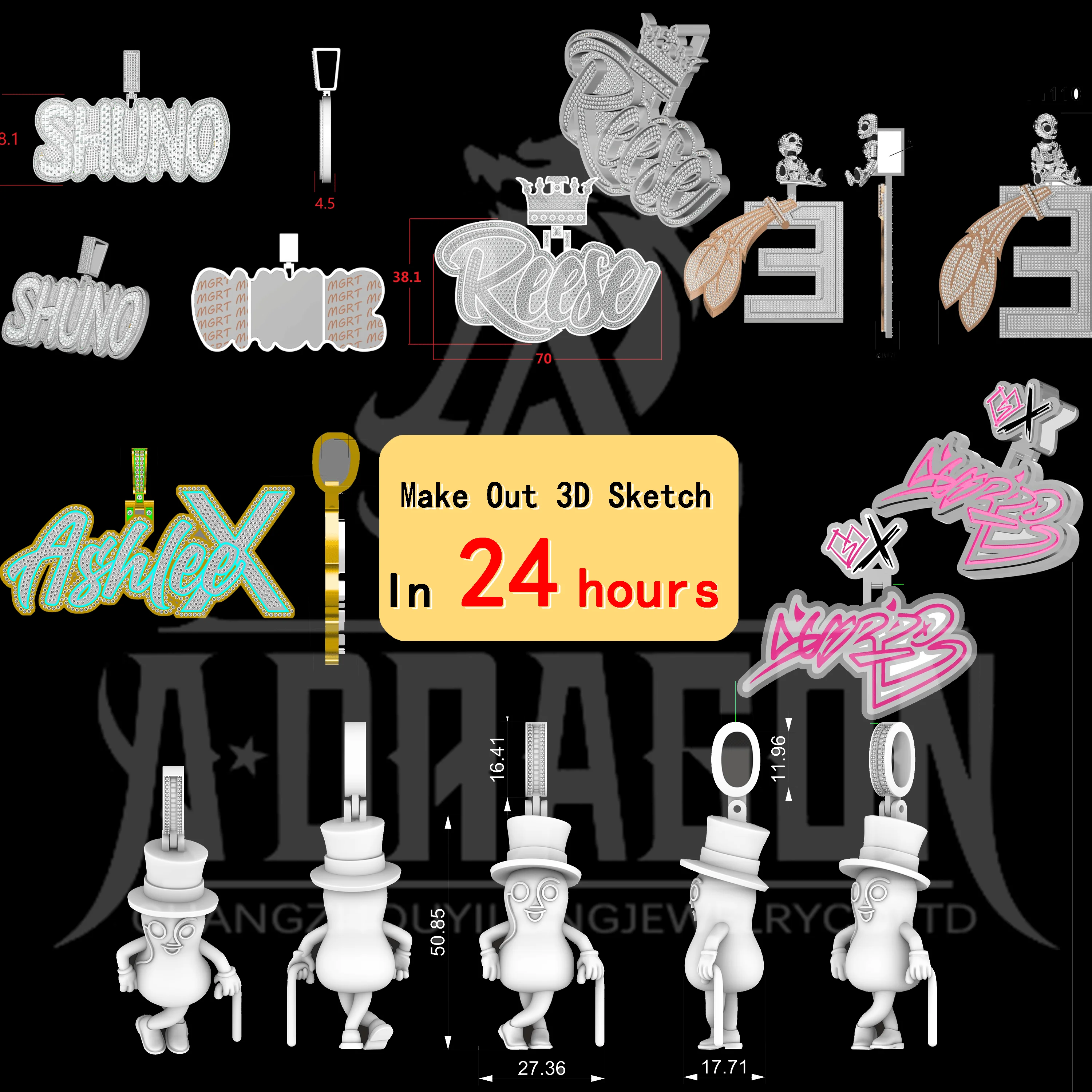 Fashion design GRA High quality moissanite Jewelry Iced Out VVS Moissanite Hip Hop big cross Pendant