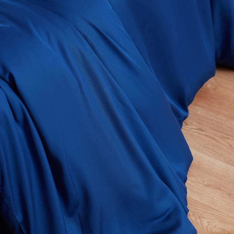 Wholesale 100% Bamboo Lyocell Blue Bedsheet Flat Sheet Set Custom Sheets For Bed Sheet Manufacturer