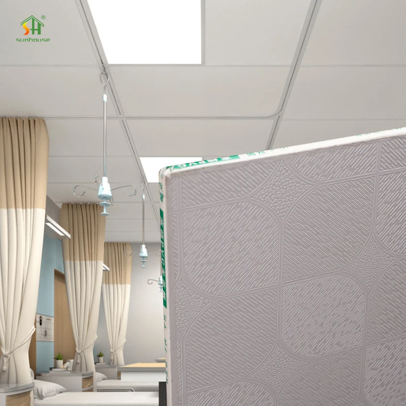 Aluminum Foil Back Veneer Pvc Plasterboard Ceiling Panels Pvc Ceiling Tiles For Roof