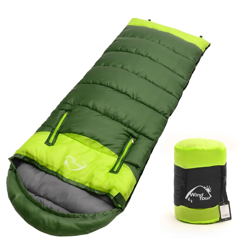  Outdoor summer 170T Polyester Adult Hollow Fiber Cotton Waterproof Travel Hiking Camping Envelope Sleeping